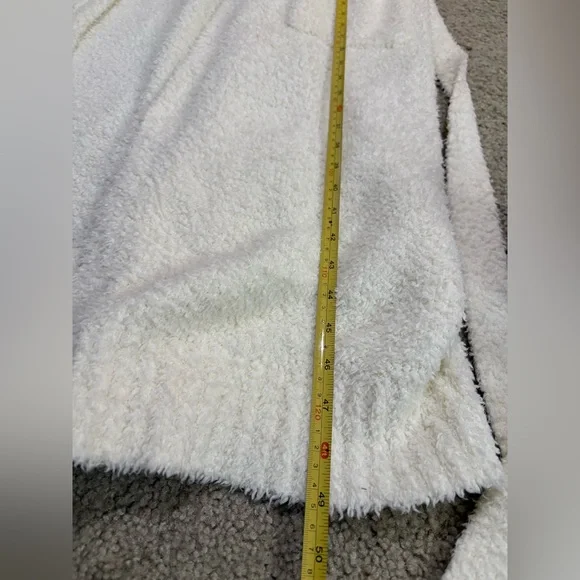 Skims Cozy Knit Robe Fuzzy Soft Ivory Cream Lounge  L/XL - Picture 5 of 9